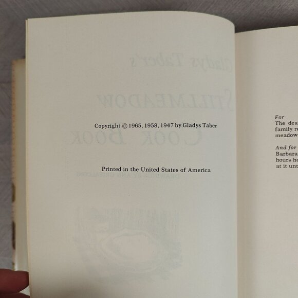 Gladys Tabers Stillmeadow Cookbook Hardcover Vintage Local Ethnic Recipes - Picture 3 of 8